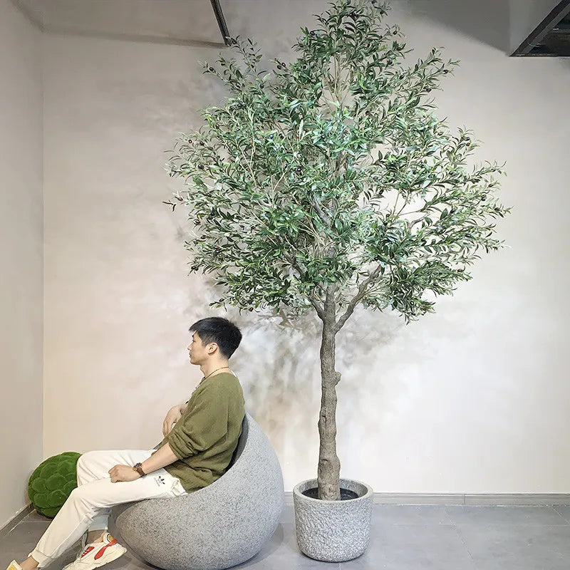 Minimalist Simulated Olive Tree