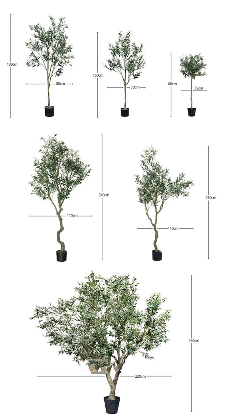Minimalist Simulated Olive Tree